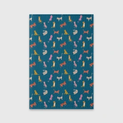 Обложка для паспорта матовая кожа Тигрята на темном фоне