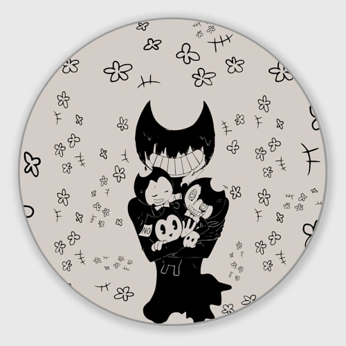 Круглый коврик для мышки Baby bendy bendy and the Ink machine