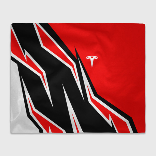 Плед 3D Tesla motors red line Тесла