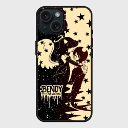 Чехол силиконовый для Apple iPhone 15 матовый Констебль Алиса и Бенди Bendy