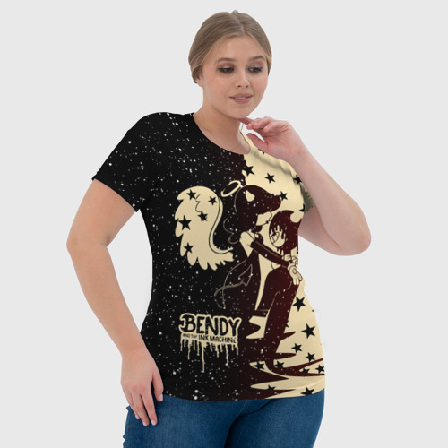 Женская футболка 3D Констебль Алиса и Бенди Bendy, цвет 3D печать - фото 6