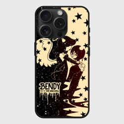 Чехол силиконовый для Apple iPhone 15 Pro матовый Констебль Алиса и Бенди Bendy