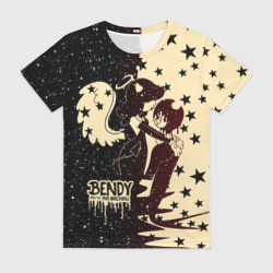 Женская футболка 3D Констебль Алиса и Бенди Bendy