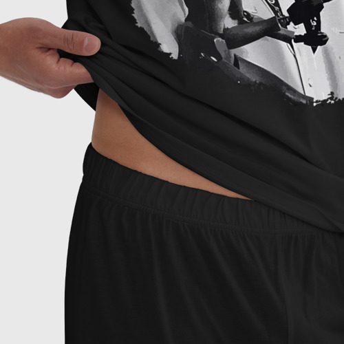 Мужская пижама хлопок Сальвадор Дали - сумасшедший гений, цвет черный - фото 6