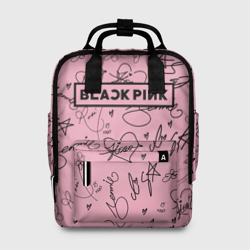 Сумка-рюкзак 3D Blackpink автографы розовый Pink