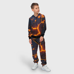 Детский костюм 3D Новогодние огненные 3D плиты fire neon hexagon - фото 2