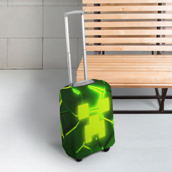 Чехол для чемодана 3D 3D плиты Майнкрафт трещины соты hexagon neon - фото 2