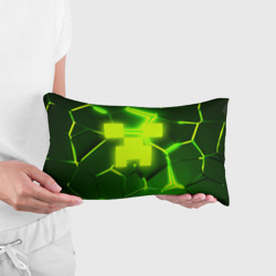 Подушка 3D антистресс 3D плиты Майнкрафт трещины соты hexagon neon - фото 2