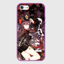 Чехол для iPhone 5/5S матовый Ху Тао Геншин Импакт героиня Genshin Impact HU Tao