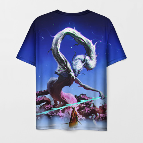 Мужская футболка 3D Самурай против Дракона Sekiro, цвет 3D печать - фото 2