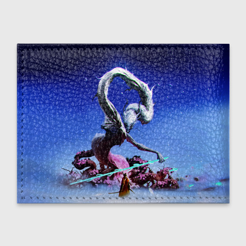 Обложка для студенческого билета Самурай против Дракона Sekiro, цвет бирюзовый - фото 2