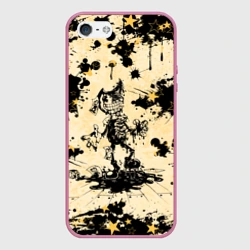 Чехол для iPhone 5/5S матовый Клякса Бенди bendy and the Ink machine