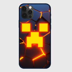 Чехол для iPhone 12 Pro Огненный Крипер 3D плиты fire Creeper