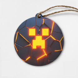 Деревянная игрушка круг Огненный Крипер 3D плиты fire Creeper