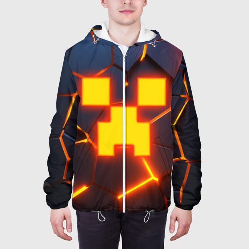 Мужская куртка 3D Огненный Крипер 3D плиты fire Creeper, цвет 3D печать - фото 4