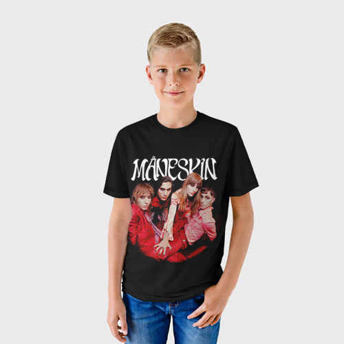 Детская футболка 3D Maneskin Манескин рок, цвет 3D печать - фото 3