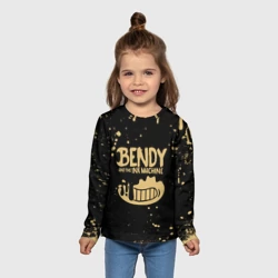 Детский лонгслив 3D Bendy and the Ink machine брызги красок - фото 2