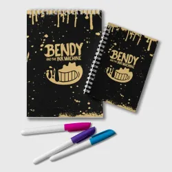 Блокнот Bendy and the Ink machine брызги красок