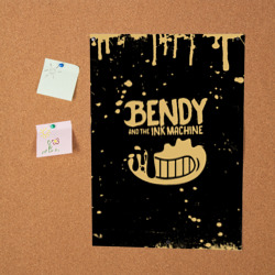Постер Bendy and the Ink machine брызги красок - фото 2