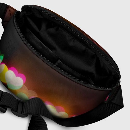 Поясная сумка 3D Горящие сердца всех цветов радуги - фото 7