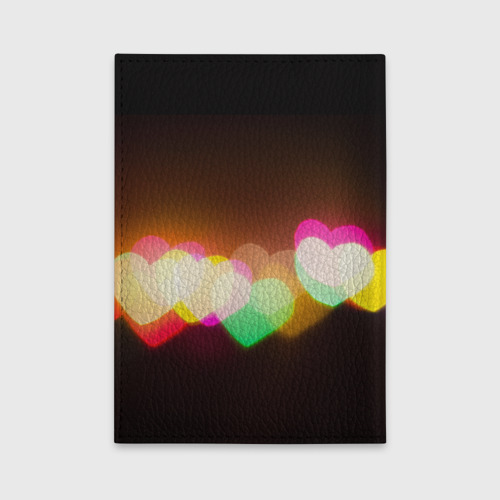 Обложка для автодокументов Горящие сердца всех цветов радуги, цвет бирюзовый - фото 2
