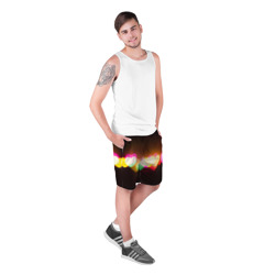 Мужские шорты 3D Горящие сердца всех цветов радуги  - фото 2