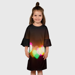 Детское платье 3D Горящие сердца всех цветов радуги - фото 2