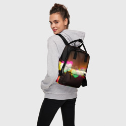 Женский рюкзак 3D Горящие сердца всех цветов радуги - фото 2