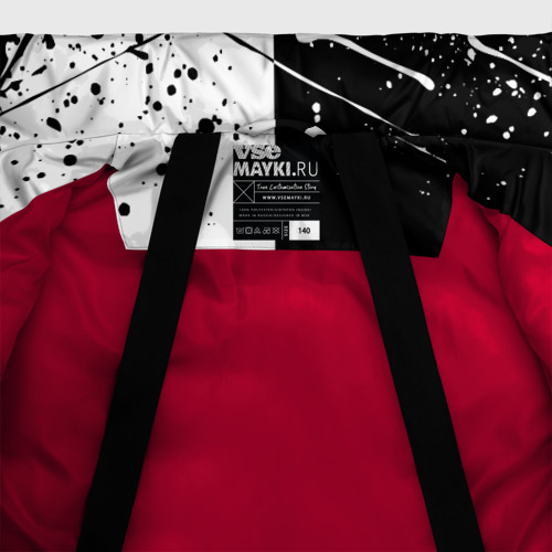 Зимняя куртка для мальчиков 3D Warframe Stalker black white Сталкер, цвет красный - фото 7