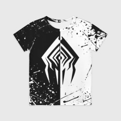Детская футболка 3D Warframe Stalker black white Сталкер