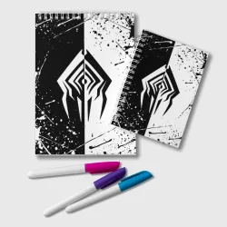 Блокнот Warframe Stalker black white Сталкер