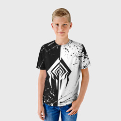 Детская футболка 3D Warframe Stalker black white Сталкер - фото 2