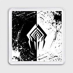 Магнит 55*55 Warframe Stalker black white Сталкер