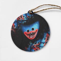 Деревянная игрушка круг Хаги Ваги лицо монстра Poppy Playtime