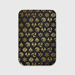 Картхолдер Magsafe магнитный Golden Genshin Impact pattern золото Геншин Импакт