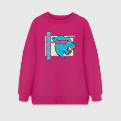 Женский свитшот oversize без начеса хлопок Mr Beast Japan Coton