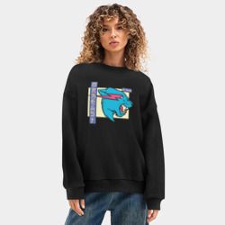 Женский свитшот oversize без начеса хлопок Mr Beast Japan Coton - фото 2