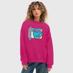 Женский свитшот oversize без начеса хлопок Mr Beast Japan Coton - фото 2