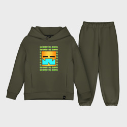 Детский костюм хлопок Oversize Geometry Dash классика уровень