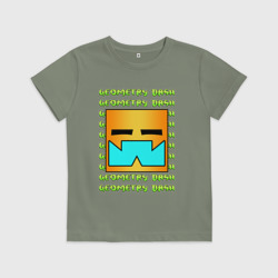 Детская футболка хлопок Geometry Dash классика уровень