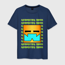 Мужская футболка хлопок Geometry Dash классика уровень