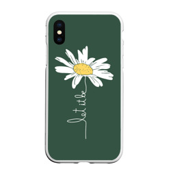 Let it be - цветок ромашка – Чехол для iPhone XS Max матовый с принтом купить