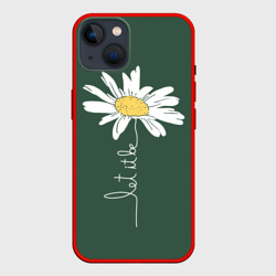 Чехол для iPhone 14 Let it be - цветок ромашка