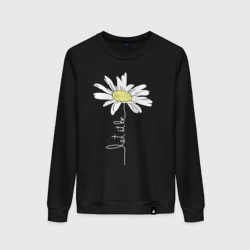 Женский свитшот хлопок Let it be - ромашка