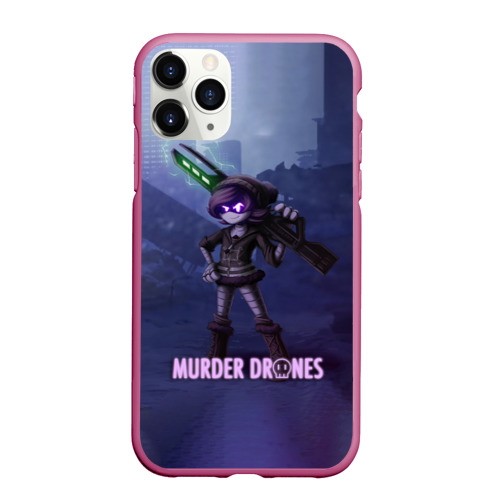 Чехол для iPhone 11 Pro матовый Murder Drones Uzi Дроны убийцы, цвет малиновый