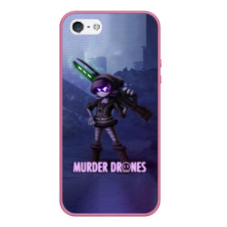 Чехол для iPhone 5/5S матовый Murder Drones Uzi Дроны убийцы