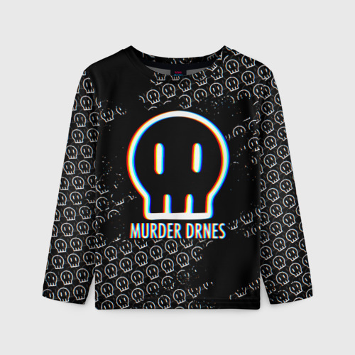 Детский лонгслив 3D Murder Drones logo Дроны-убийцы логотип, цвет 3D печать