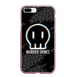 Чехол для iPhone 7Plus/8 Plus матовый Murder Drones logo Дроны-убийцы логотип