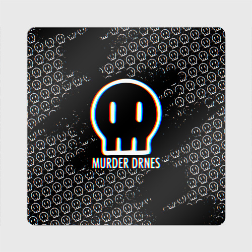 Магнит виниловый Квадрат Murder Drones logo Дроны-убийцы логотип