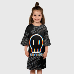 Детское платье 3D Murder Drones logo Дроны-убийцы логотип - фото 2